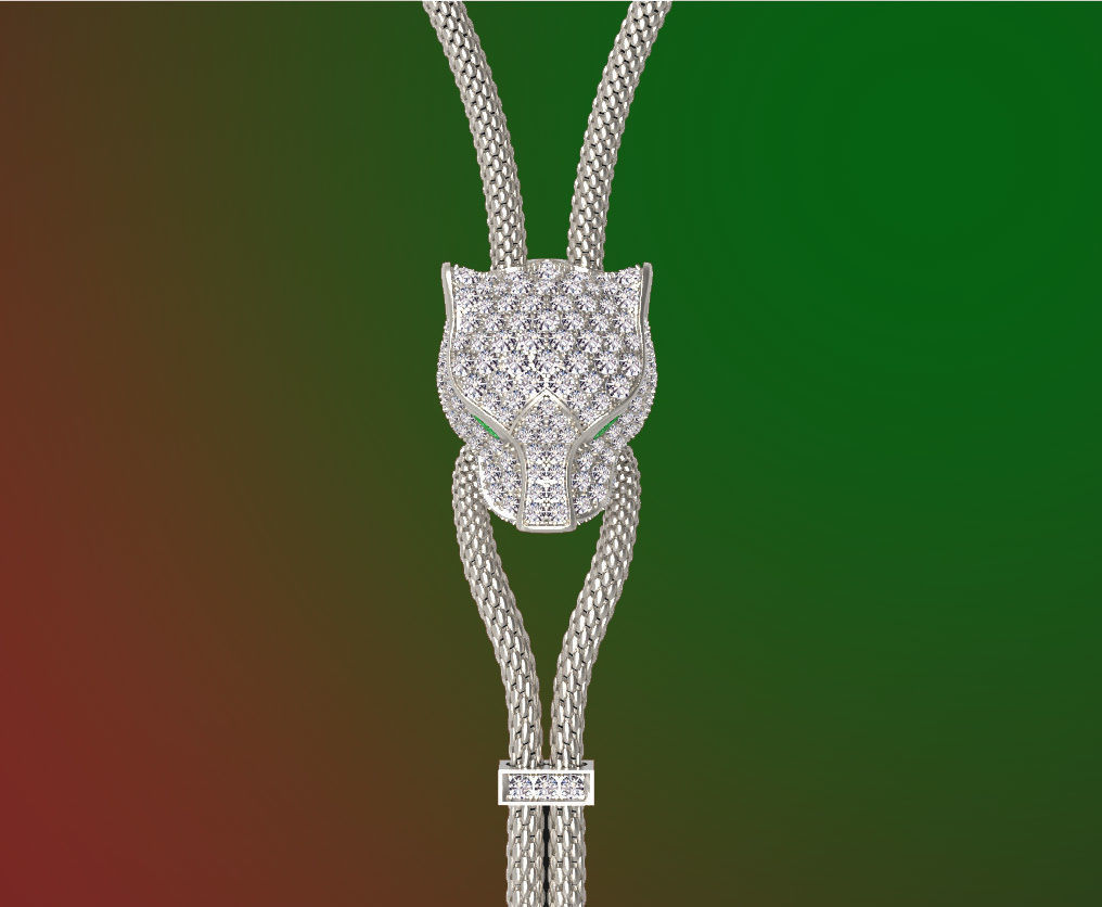 pendant panther 3D print model_8