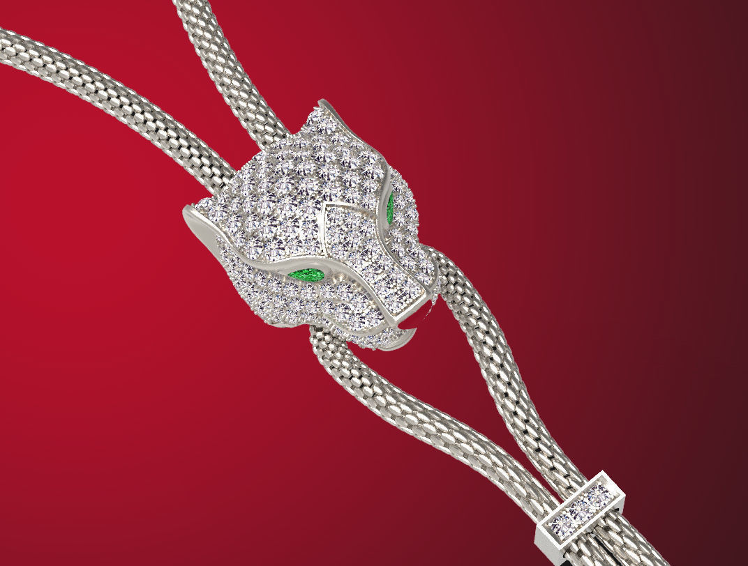 pendant panther 3D print model_27