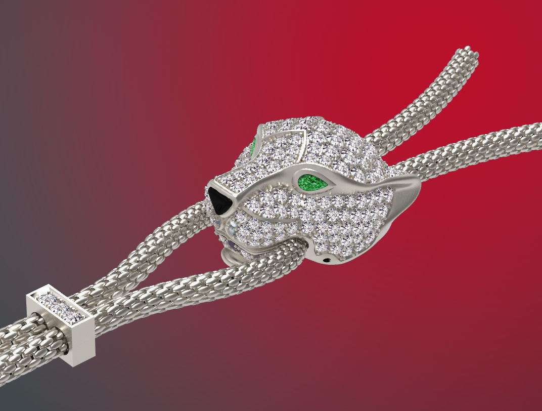 pendant panther 3D print model_28