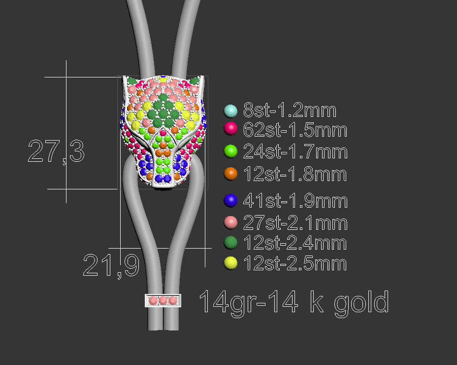 pendant panther 3D print model_2