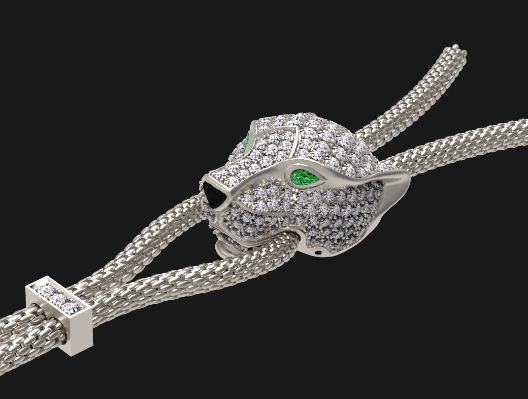 pendant panther 3D print model_10