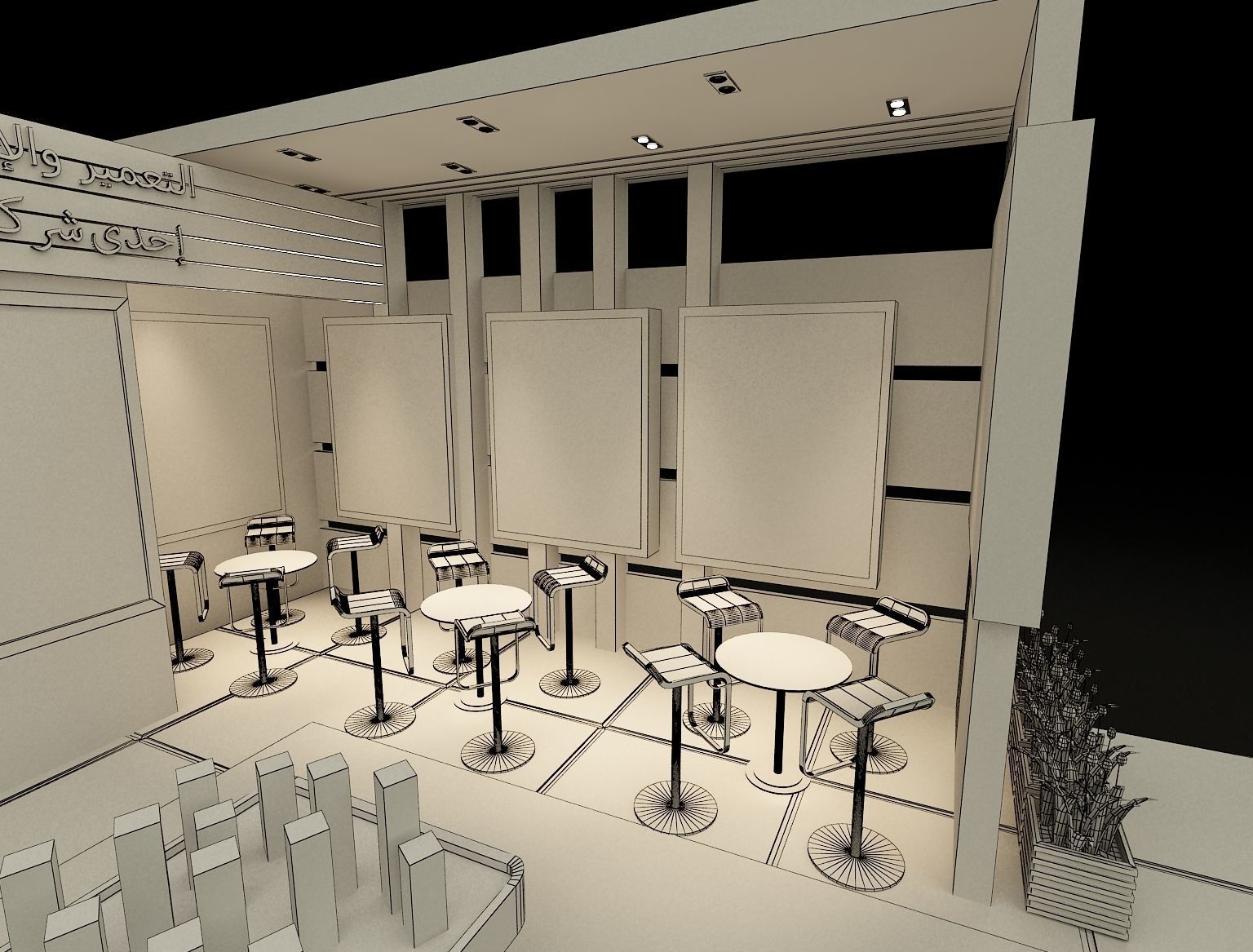 Booth Exhibition Stand a357a 3D model_7