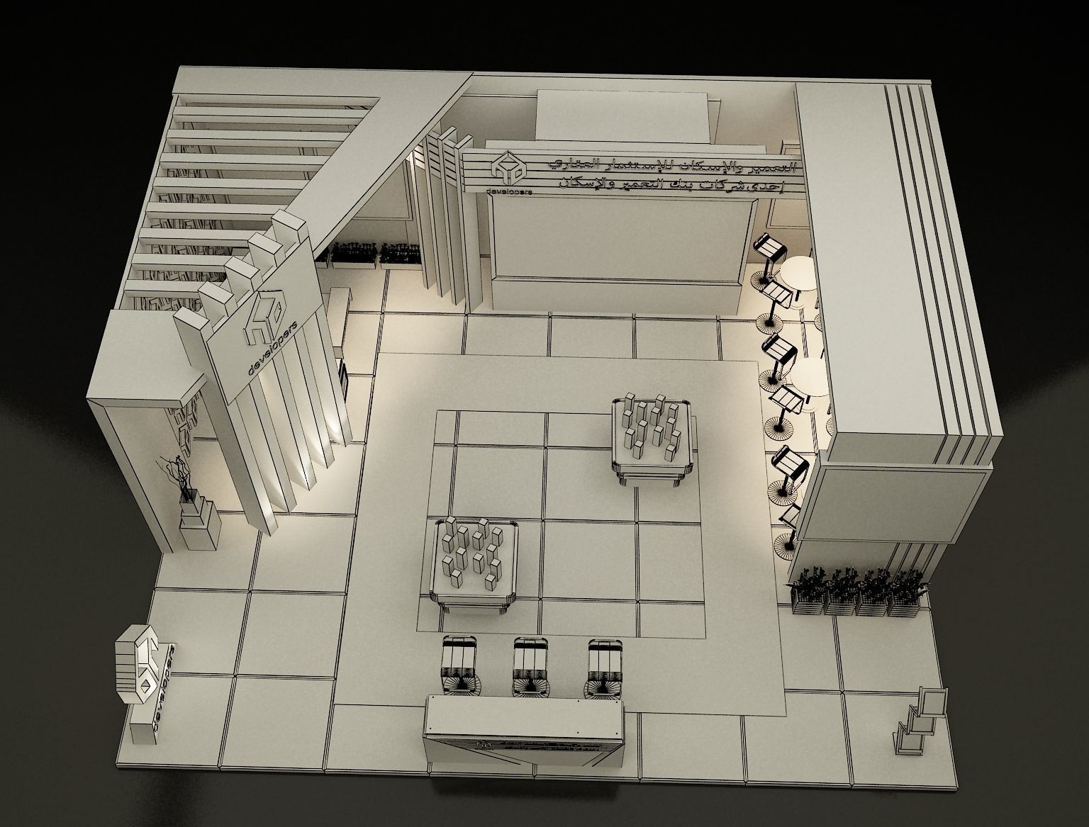 Booth Exhibition Stand a357a 3D model_17