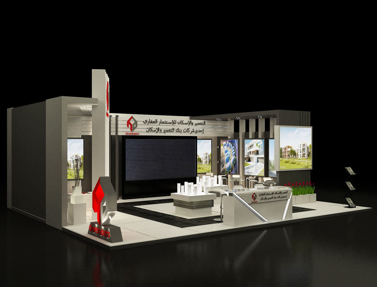 Booth Exhibition Stand a357a 3D model_2