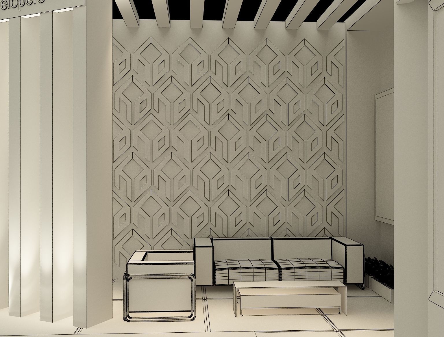 Booth Exhibition Stand a357a 3D model_5