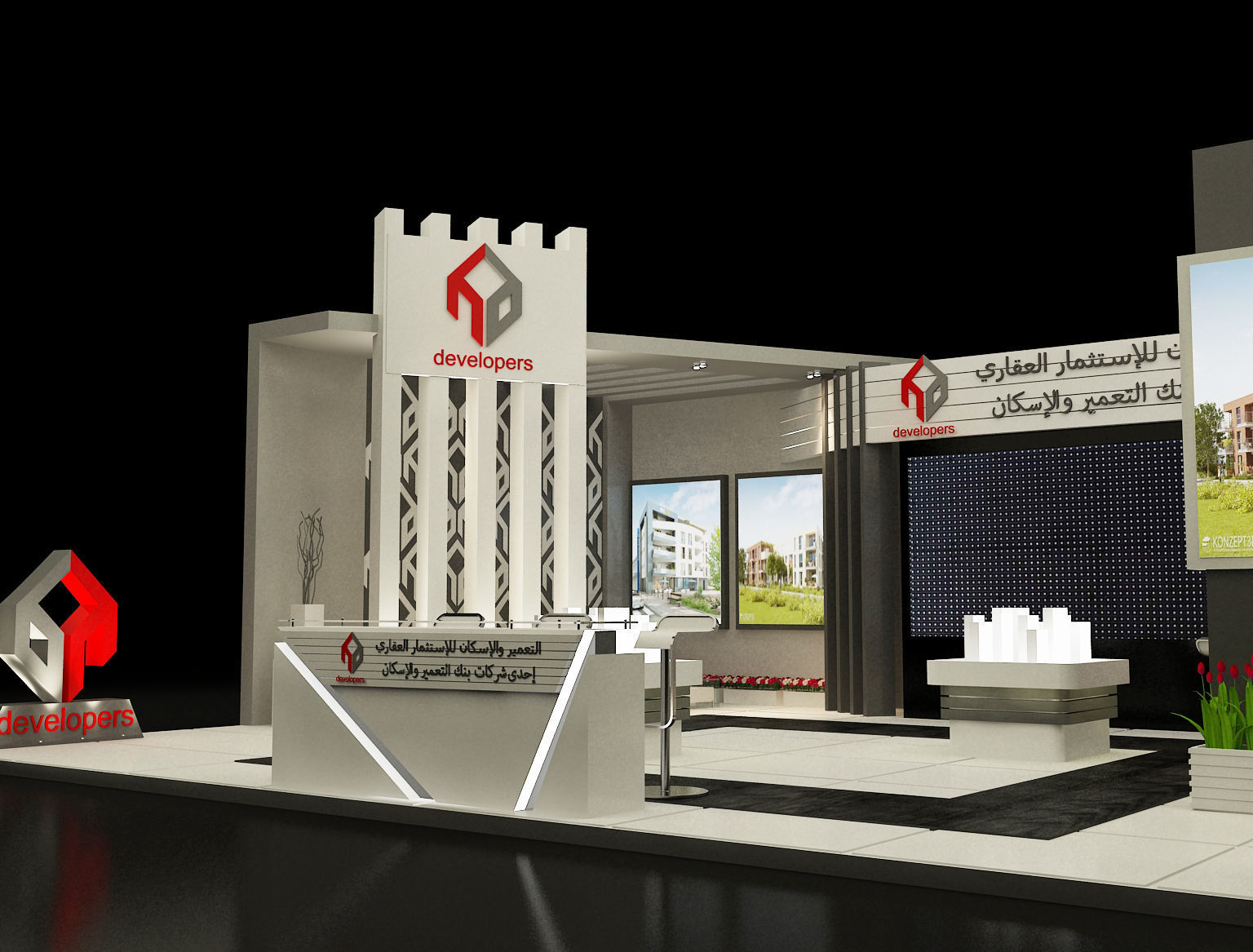 Booth Exhibition Stand a357a 3D model_20