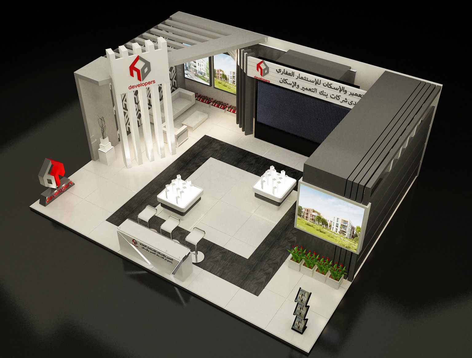 Booth Exhibition Stand a357a 3D model_10