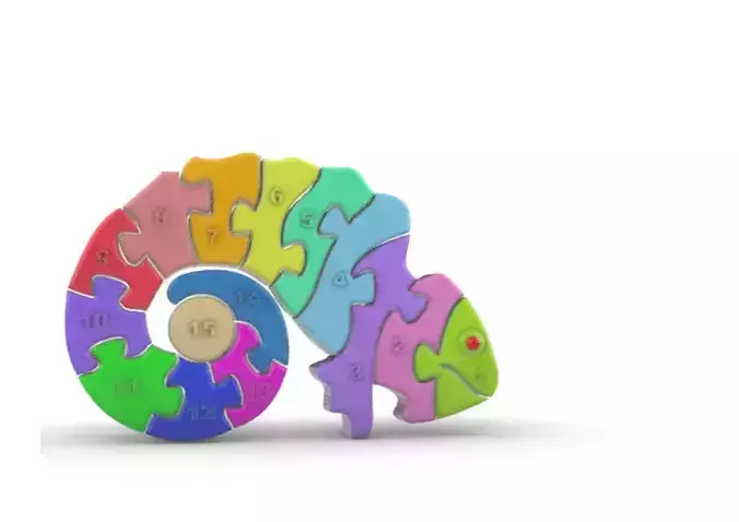 CAMELEON PUZZLE AND LITTLE DOG