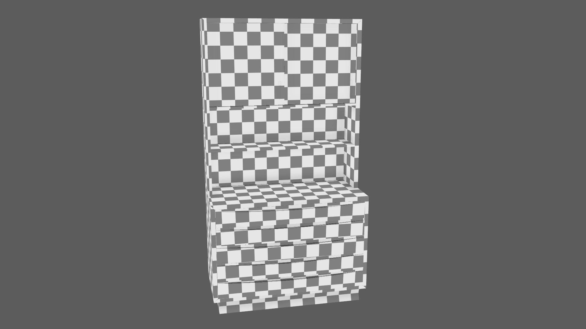 Children Bedroom Wall Cabinet Pink 3D model_17