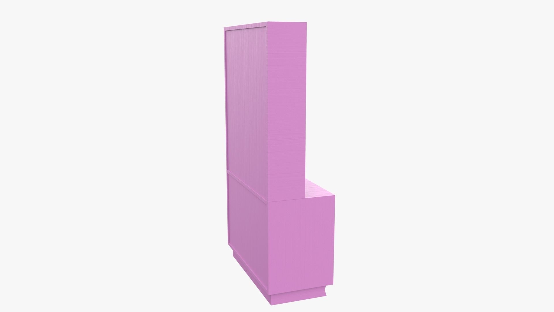 Children Bedroom Wall Cabinet Pink 3D model_4