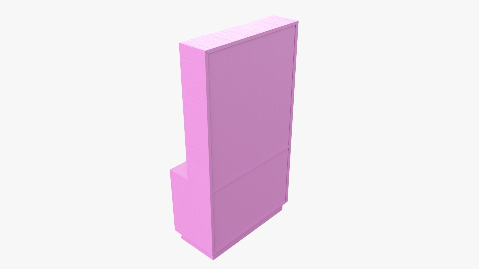 Children Bedroom Wall Cabinet Pink 3D model_3