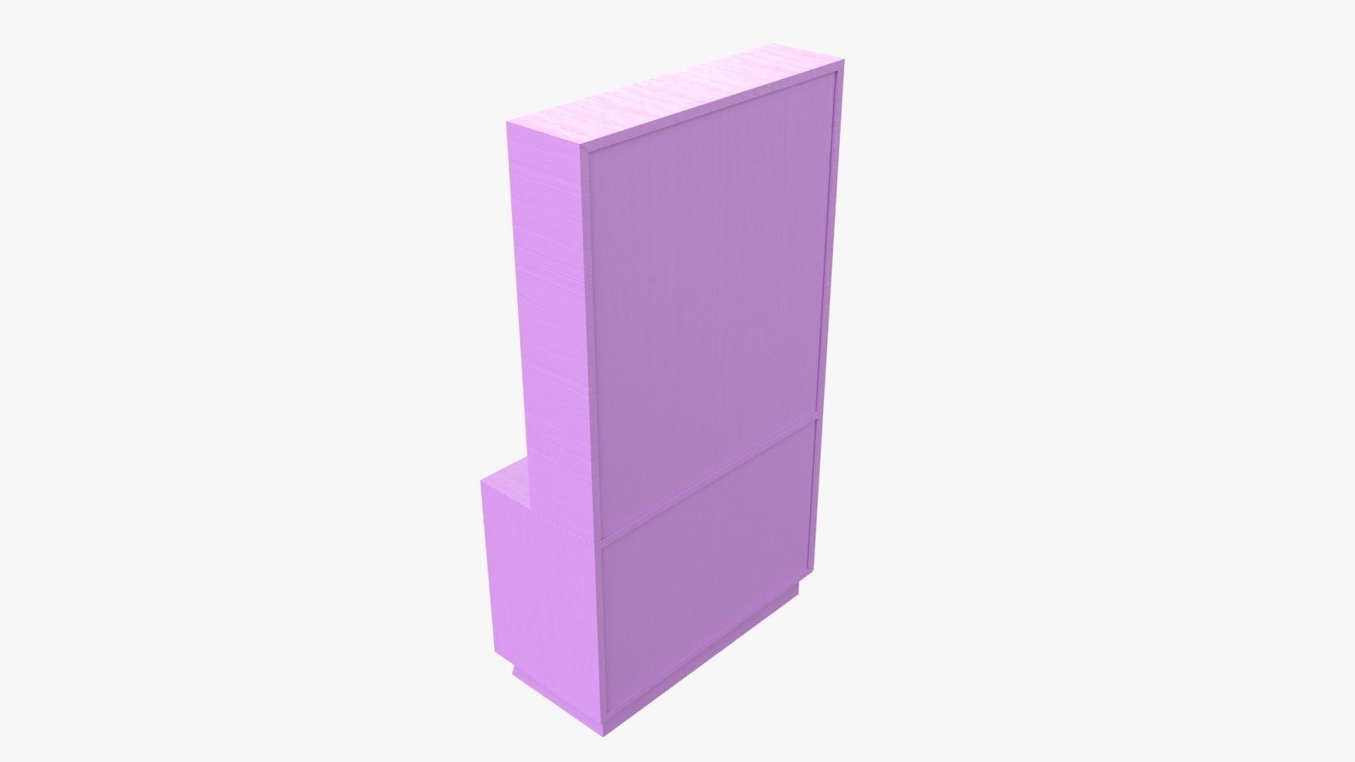 Children Bedroom Wall Cabinet Purple 3D model_3