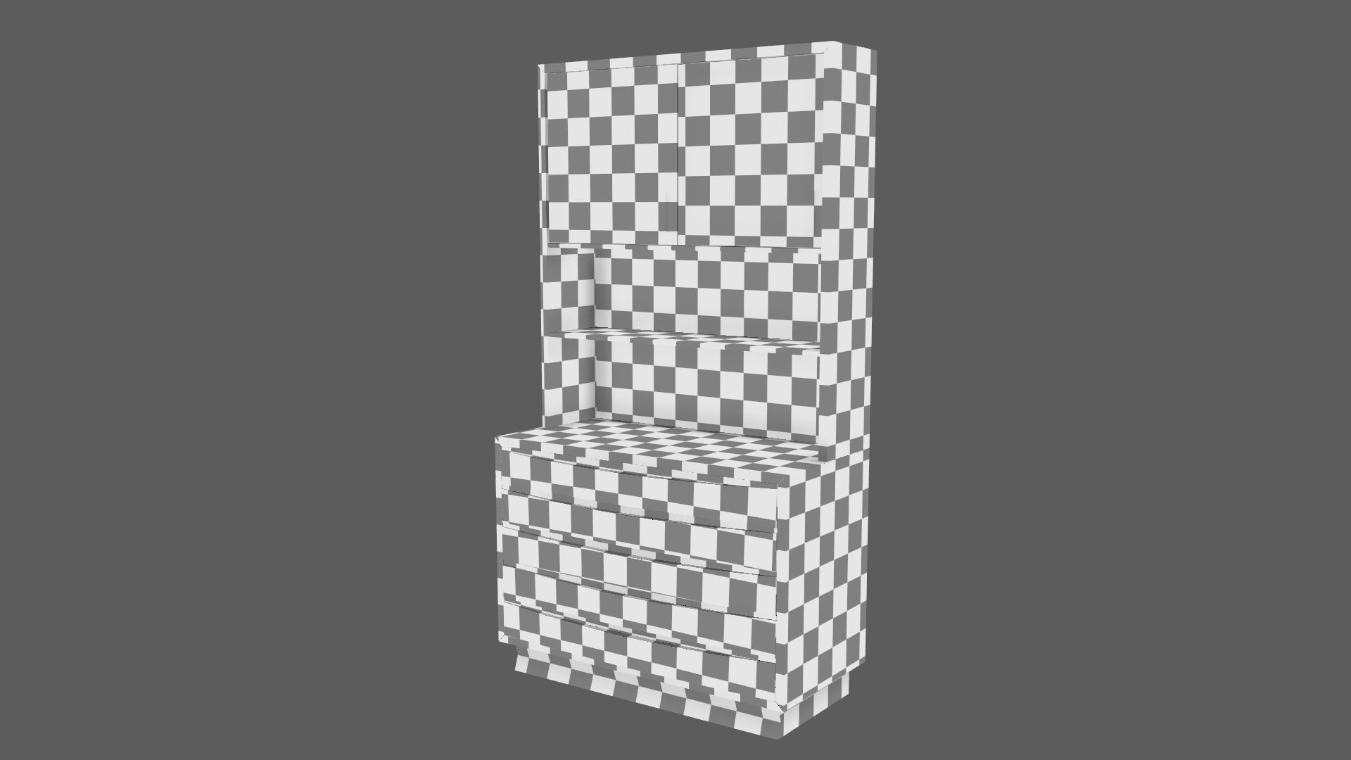 Children Bedroom Wall Cabinet Purple 3D model_18