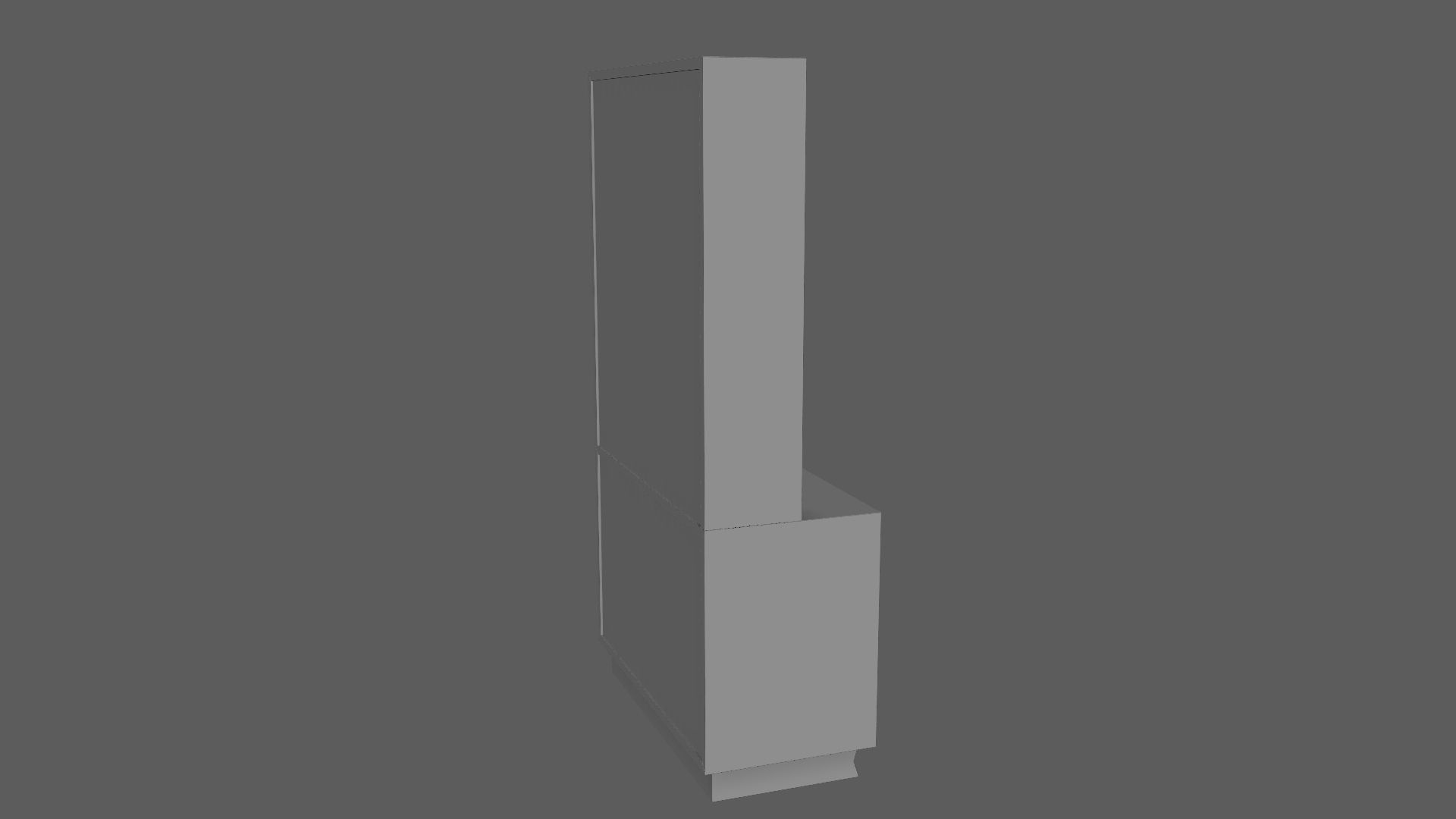 Children Bedroom Wall Cabinet Purple 3D model_8