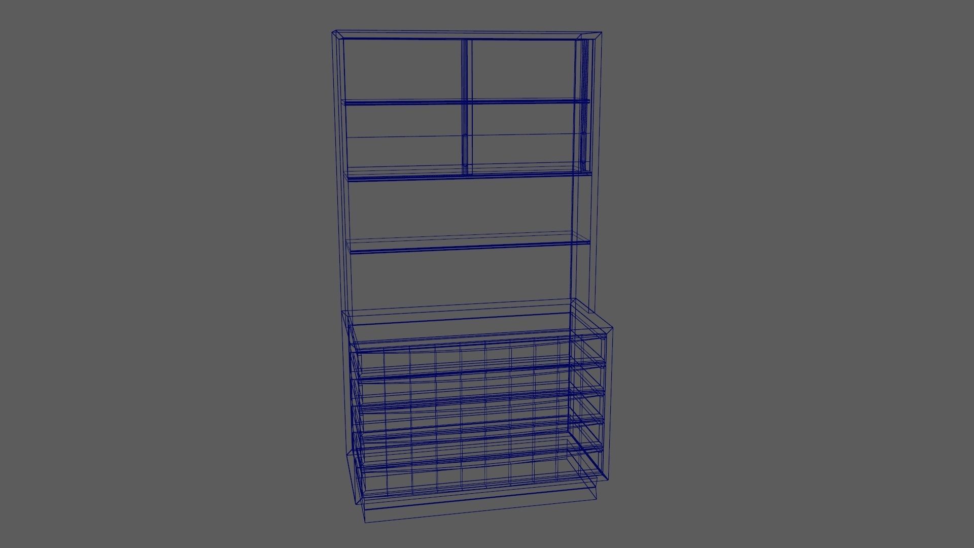 Children Bedroom Wall Cabinet Purple 3D model_13