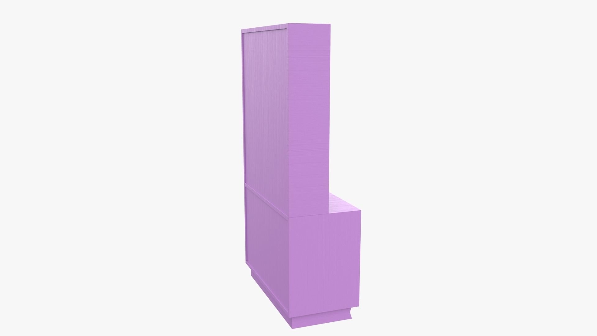 Children Bedroom Wall Cabinet Purple 3D model_4