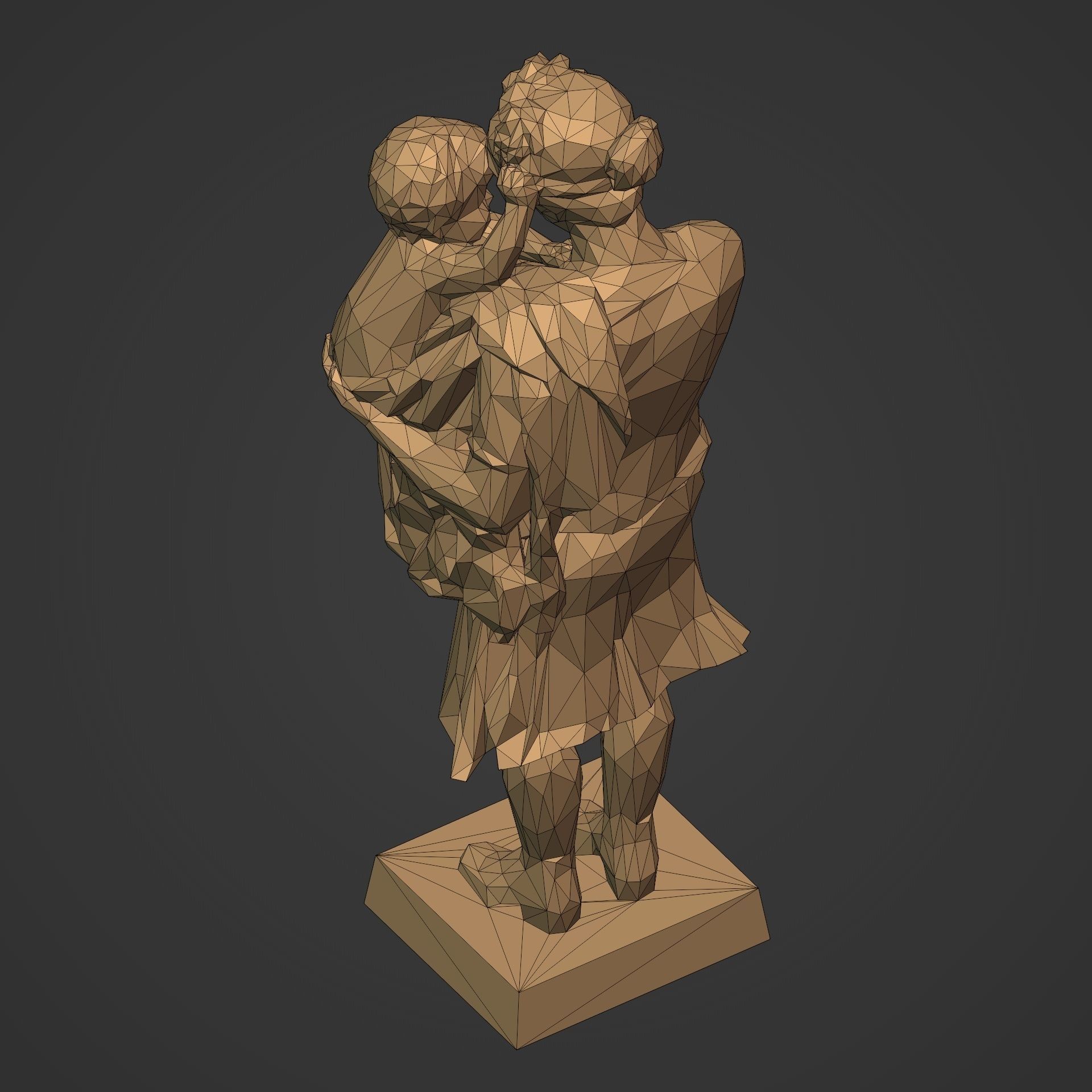 Woman And Child Statue 3D print model_10