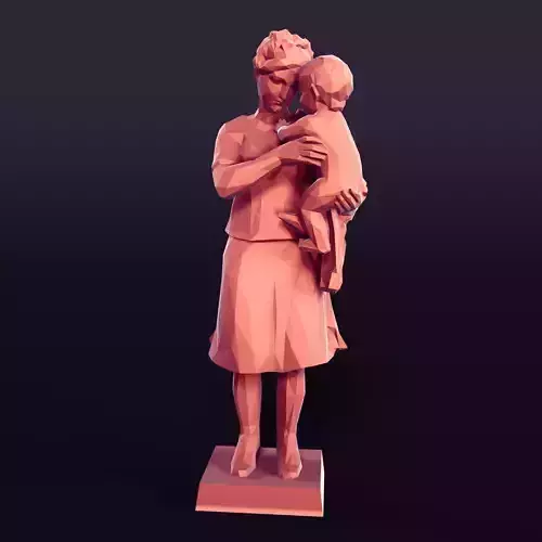 Woman And Child Statue