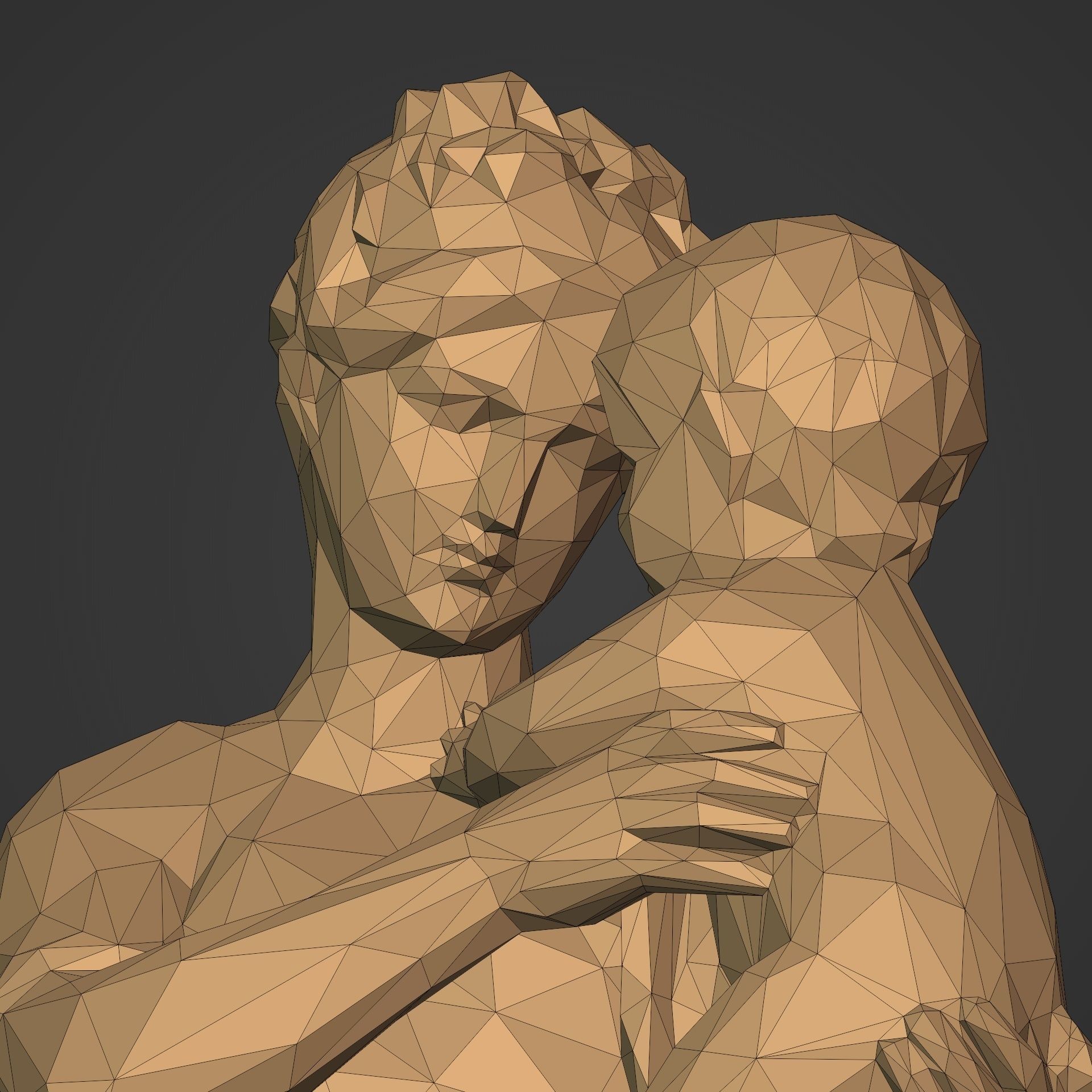 Woman And Child Statue 3D print model_14