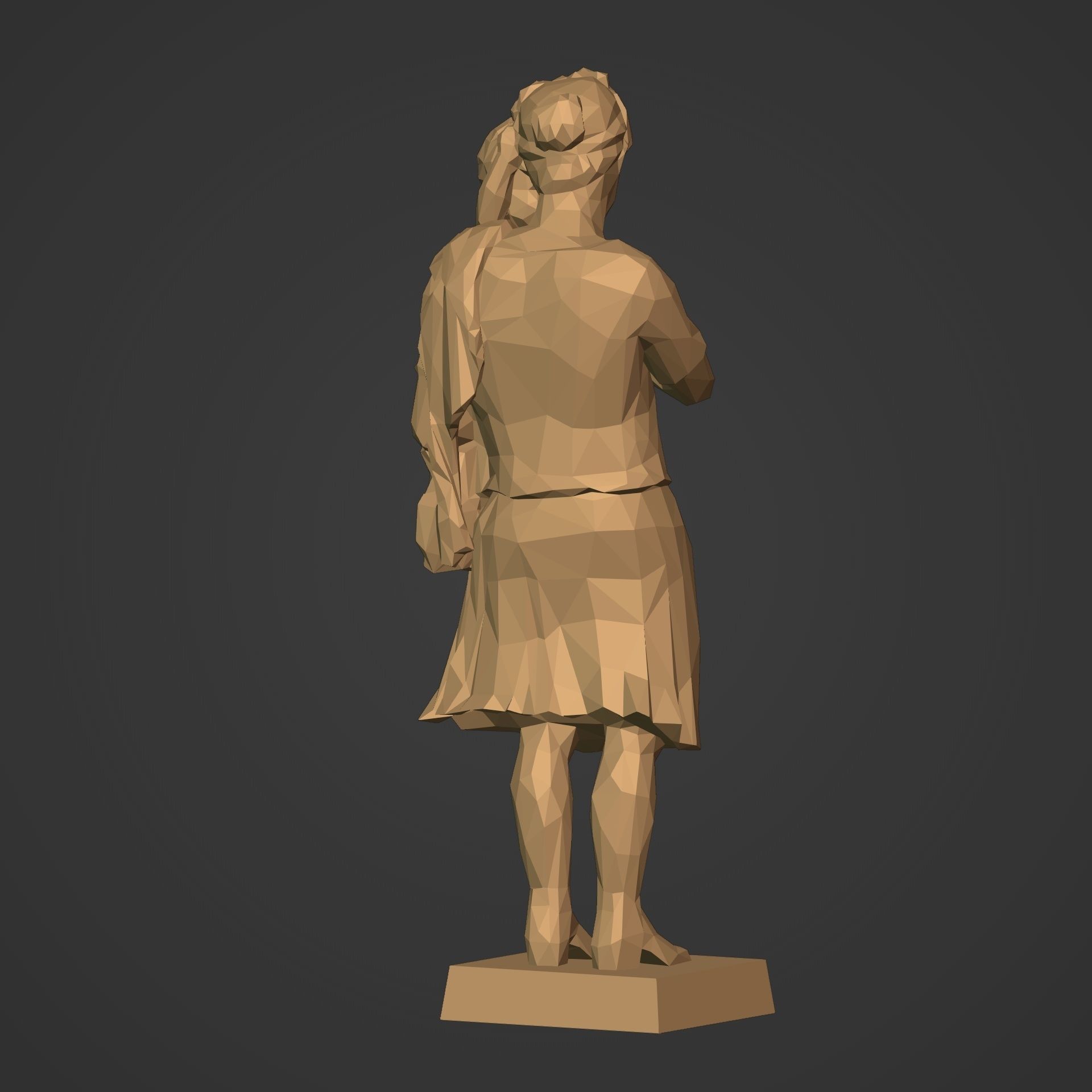 Woman And Child Statue 3D print model_7