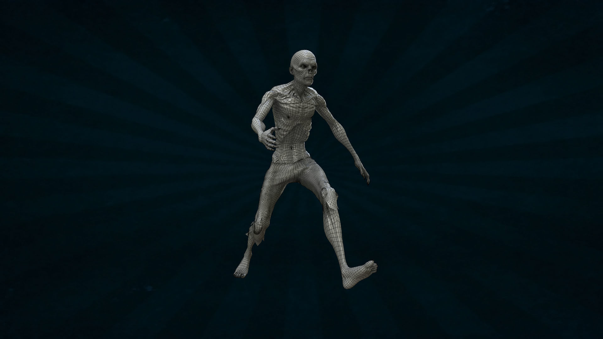 ZOMB-004 Zombie Running Animation 3D model_4