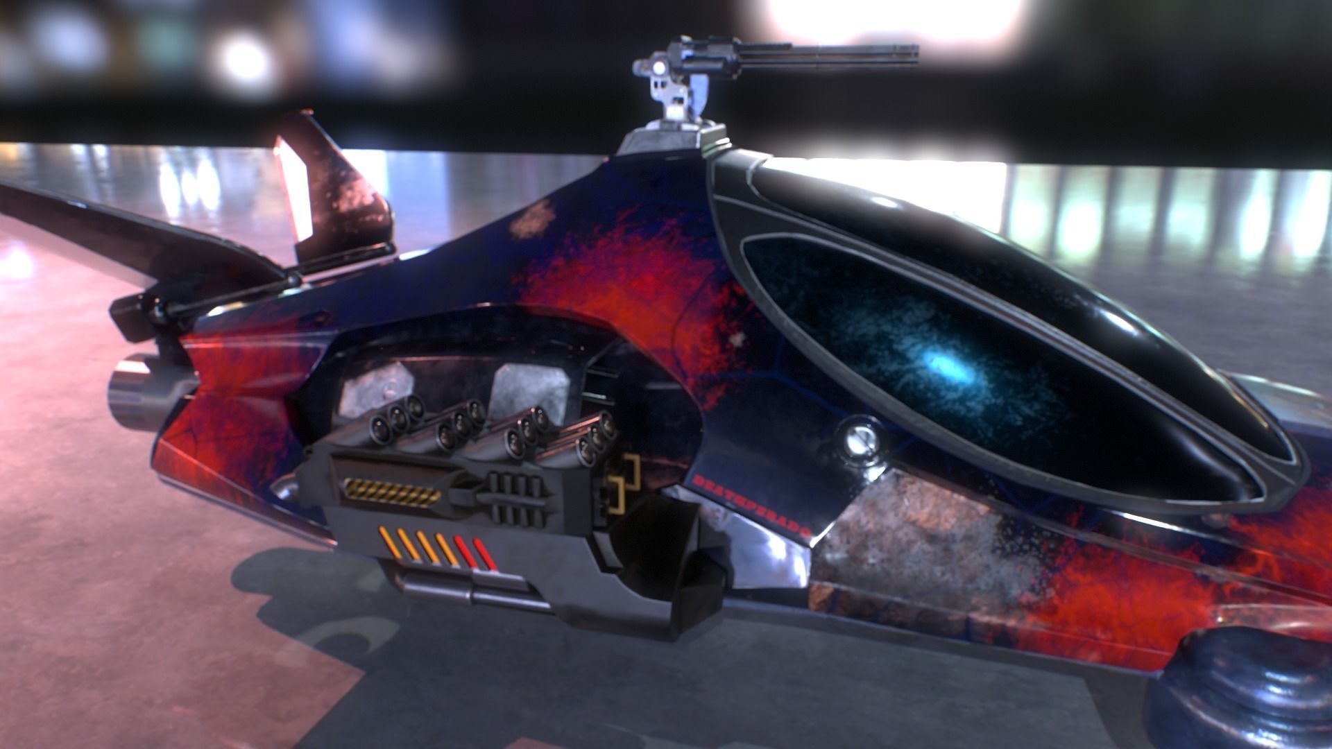 Sci Fi vehicle Low-poly 3D model_10