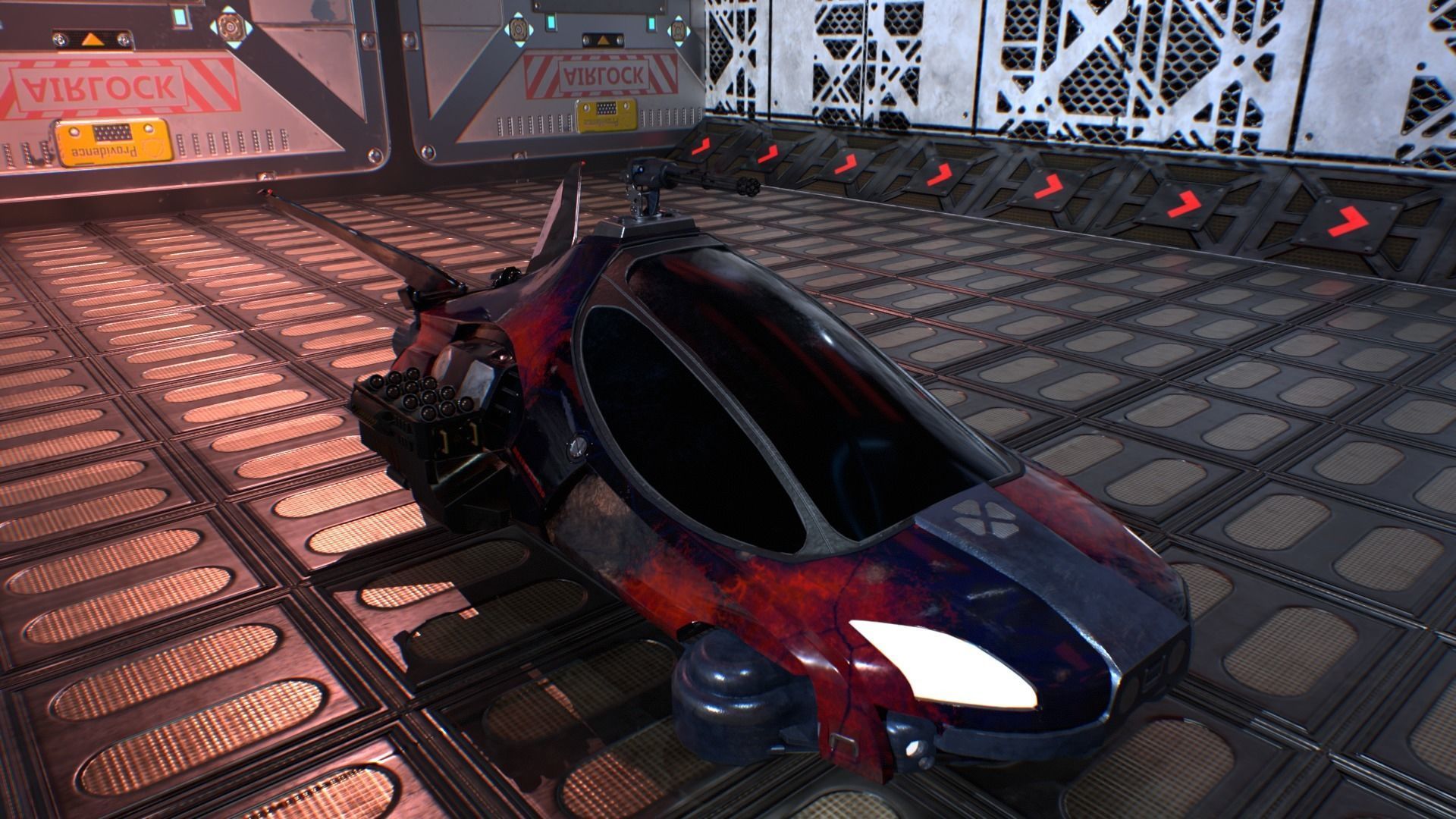 Sci Fi vehicle Low-poly 3D model_2