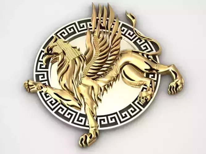 wings lion medallion