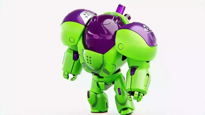 TOY BOT CYCLON RIGGED 3D model