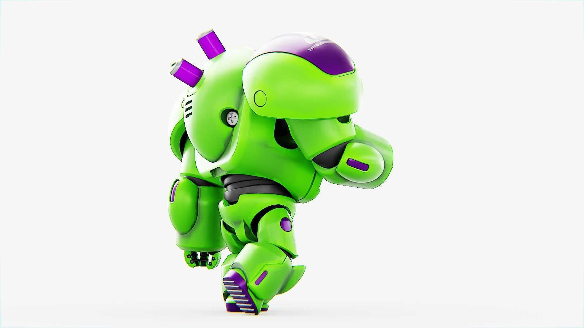 TOY BOT CYCLON RIGGED 3D model_25