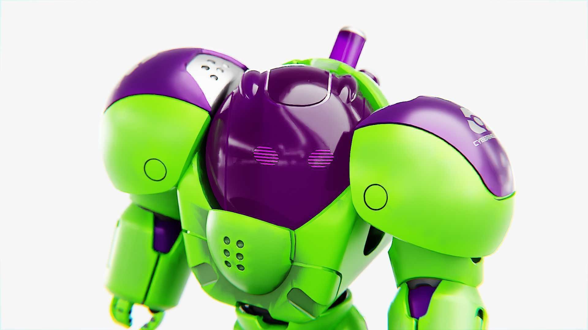 TOY BOT CYCLON RIGGED 3D model_18