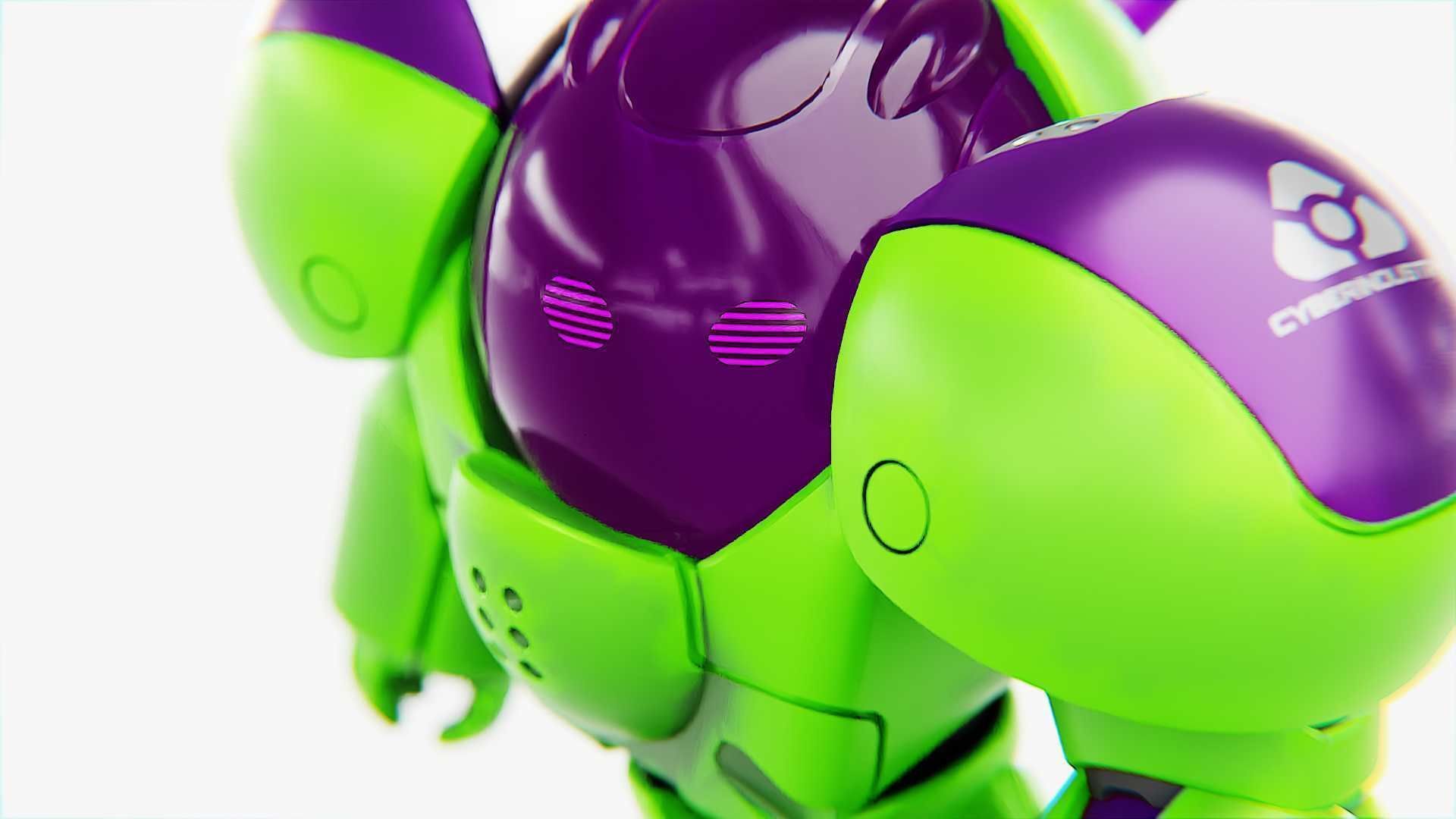 TOY BOT CYCLON RIGGED 3D model_14