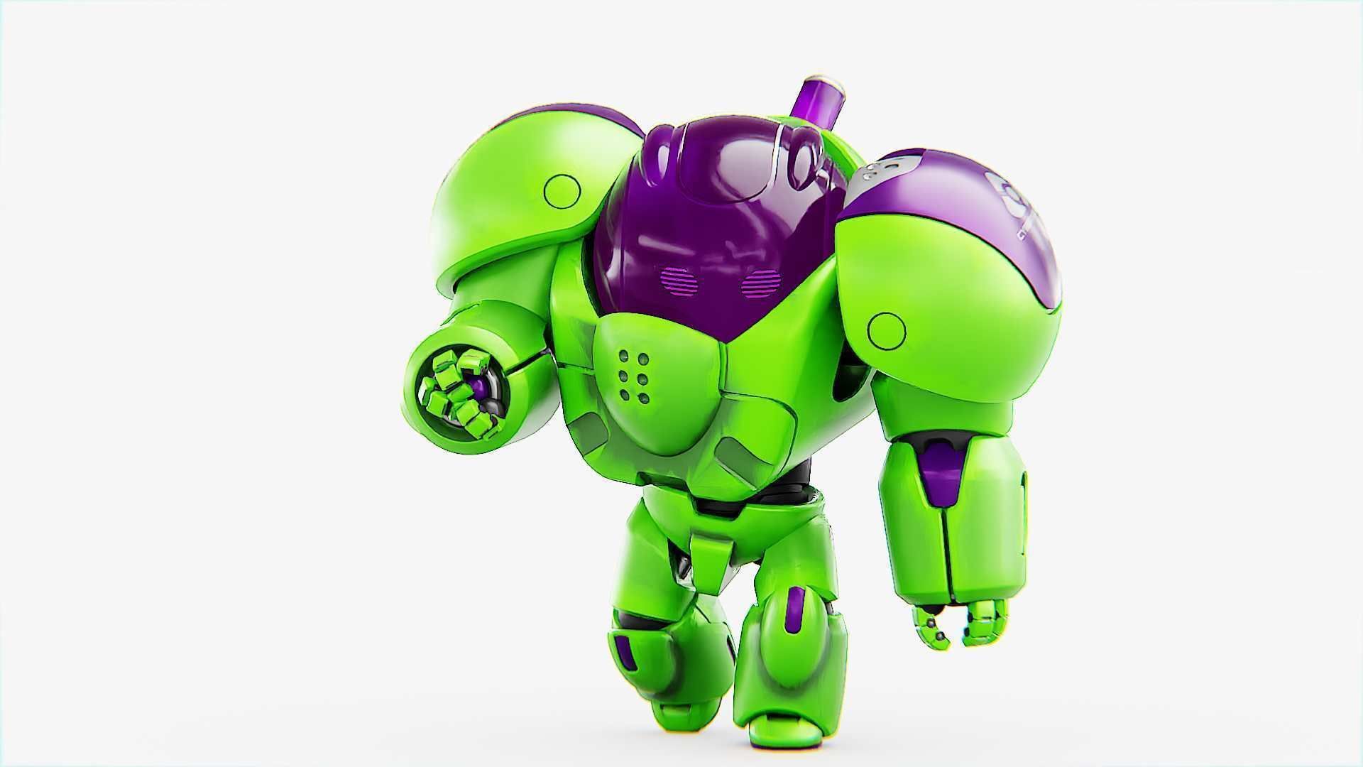 TOY BOT CYCLON RIGGED 3D model_21