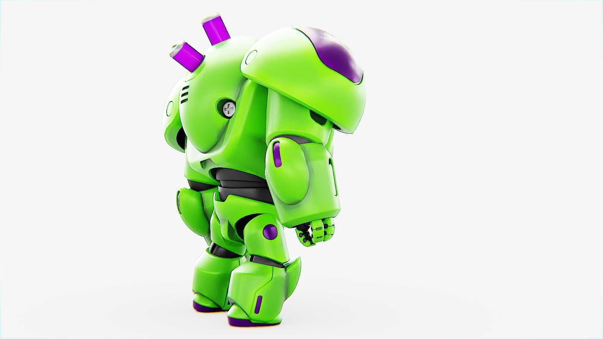 TOY BOT CYCLON RIGGED 3D model_8