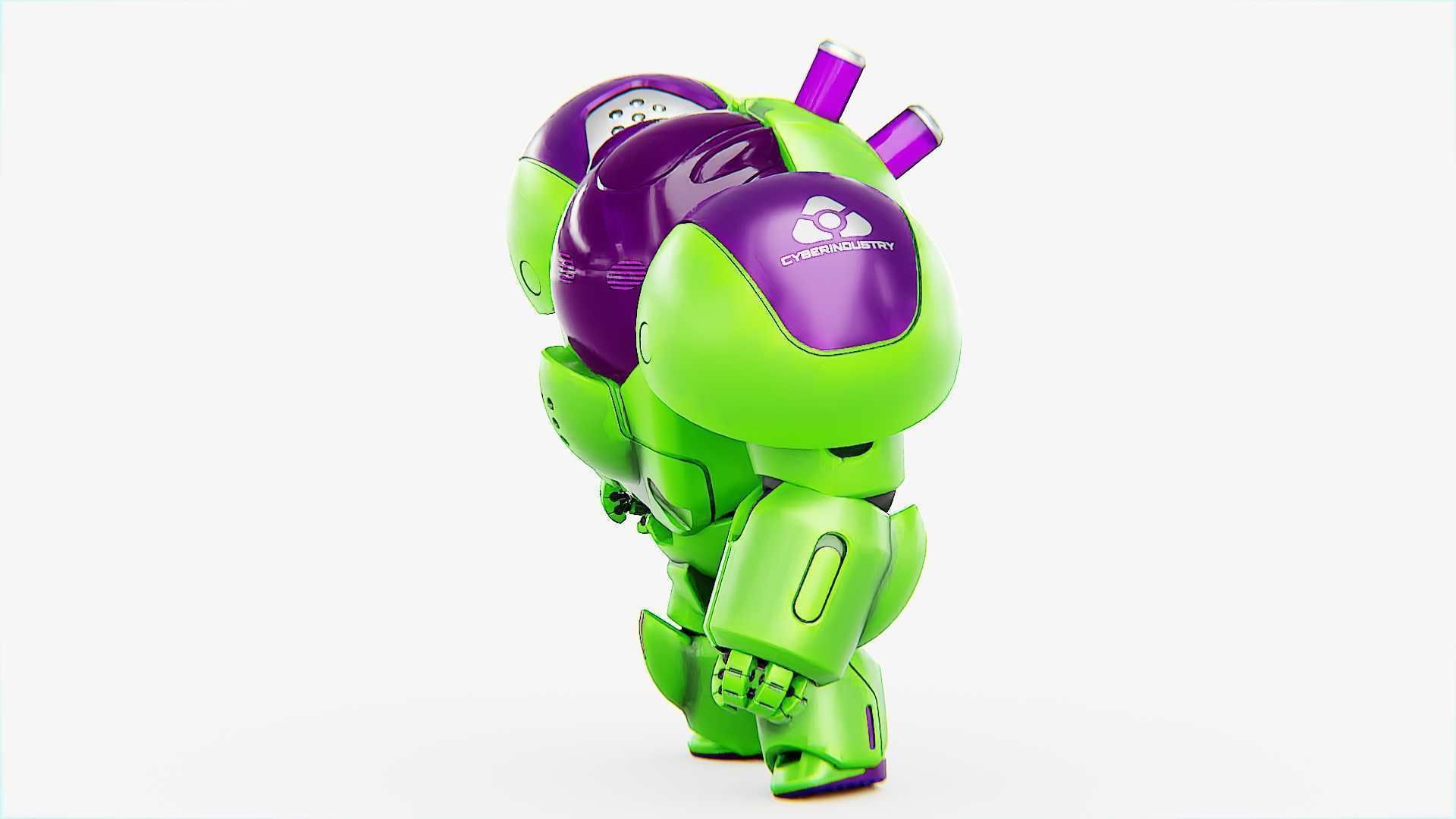 TOY BOT CYCLON RIGGED 3D model_3