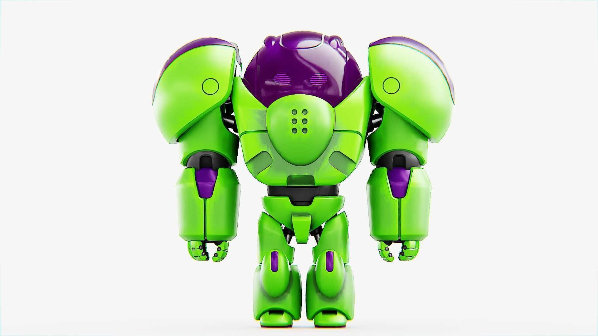 TOY BOT CYCLON RIGGED 3D model_29