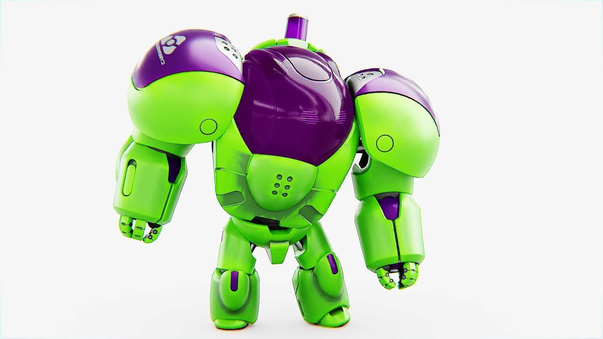 TOY BOT CYCLON RIGGED 3D model_11