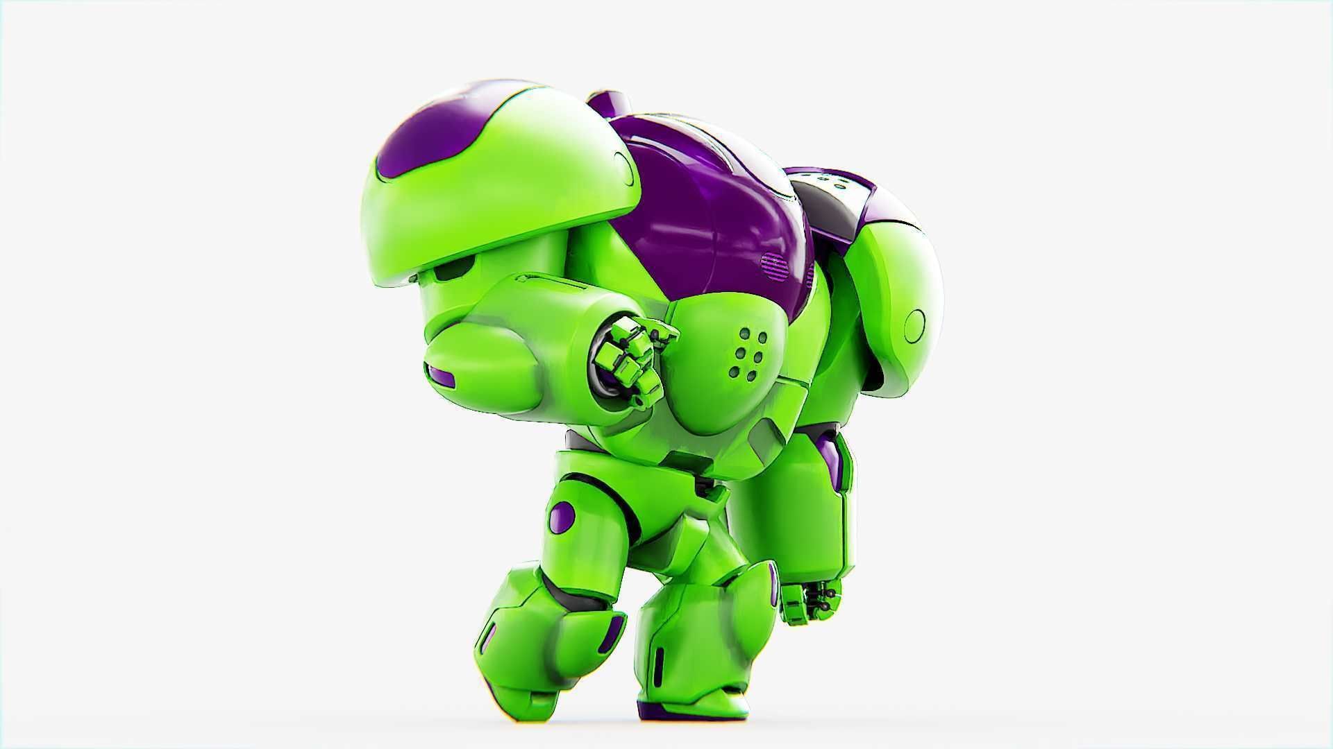 TOY BOT CYCLON RIGGED 3D model_26