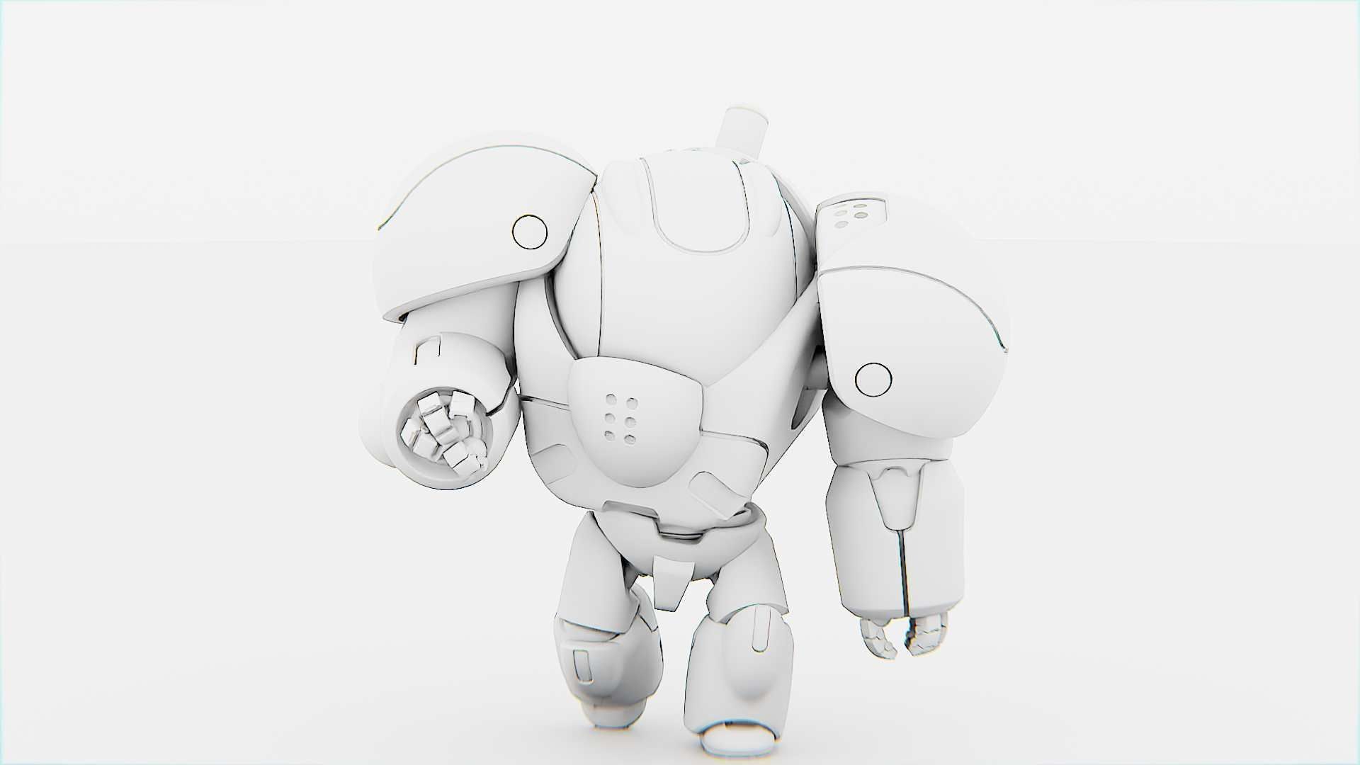 TOY BOT CYCLON RIGGED 3D model_35