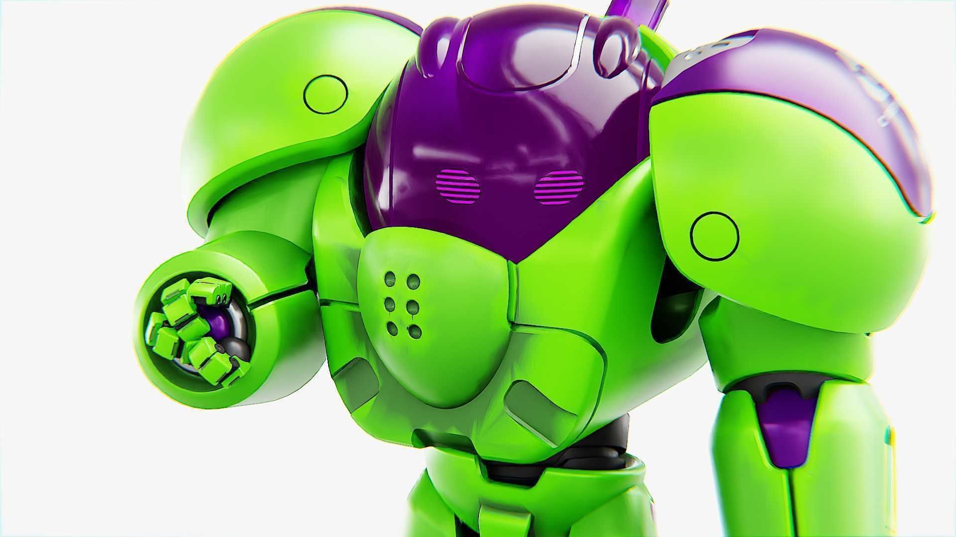 TOY BOT CYCLON RIGGED 3D model_28