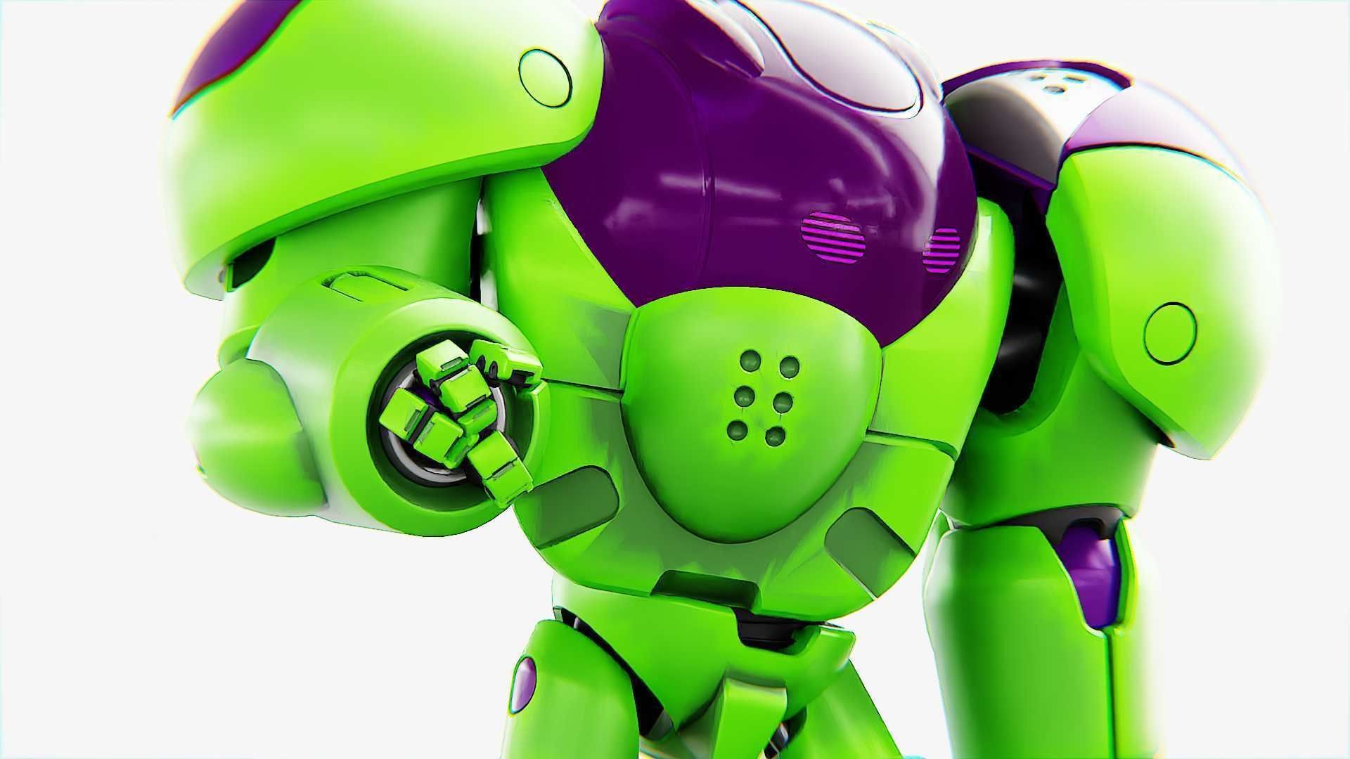 TOY BOT CYCLON RIGGED 3D model_27