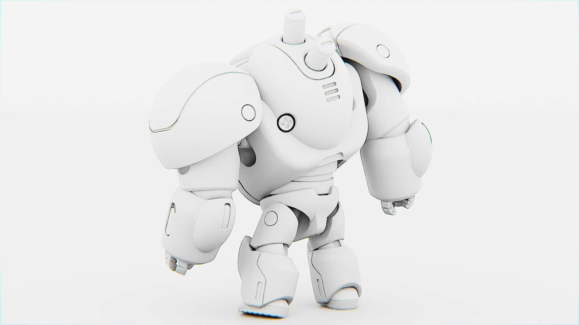 TOY BOT CYCLON RIGGED 3D model_32