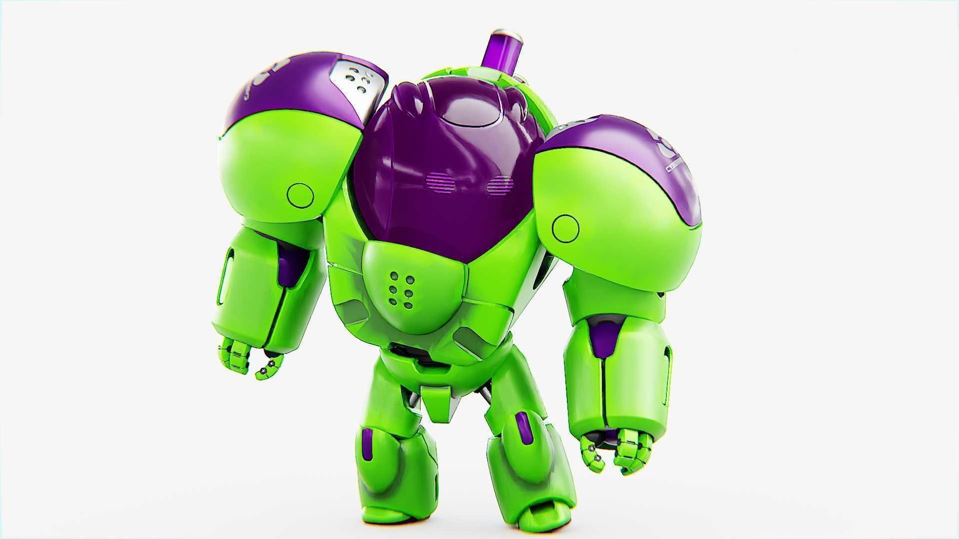 TOY BOT CYCLON RIGGED 3D model_12