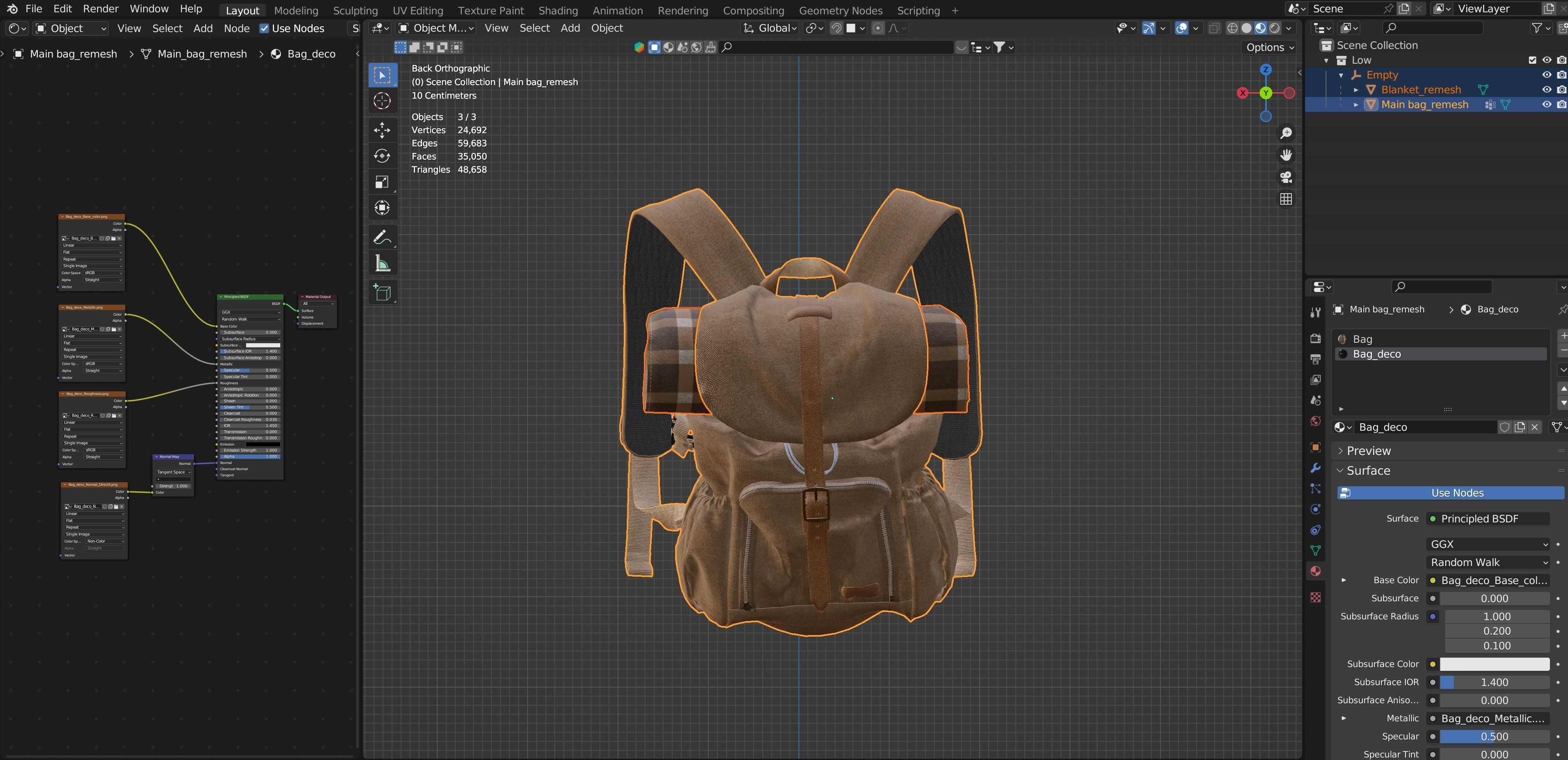 Outfit set with Backpack 3D model_37