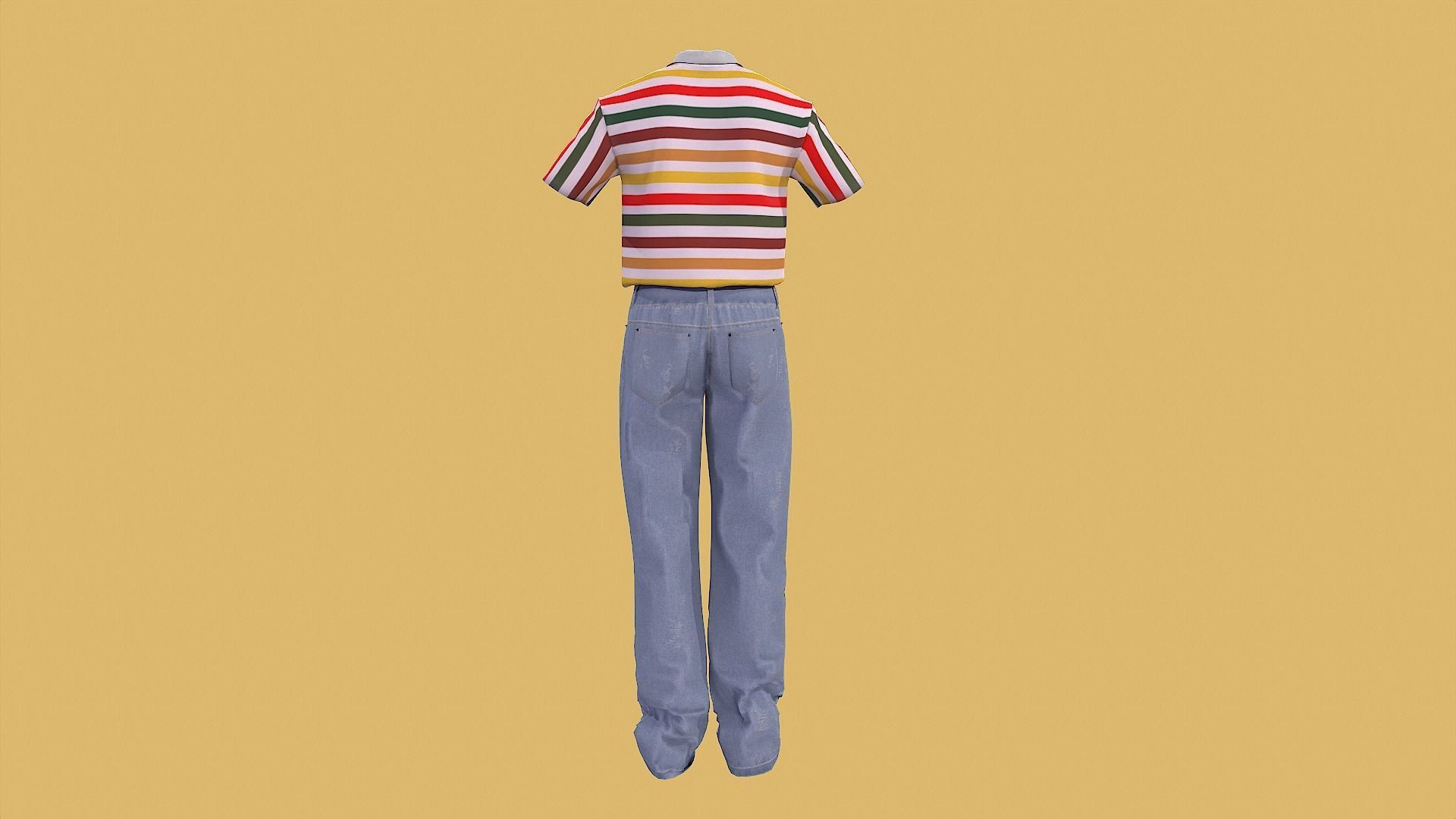 Outfit set with Backpack 3D model_14