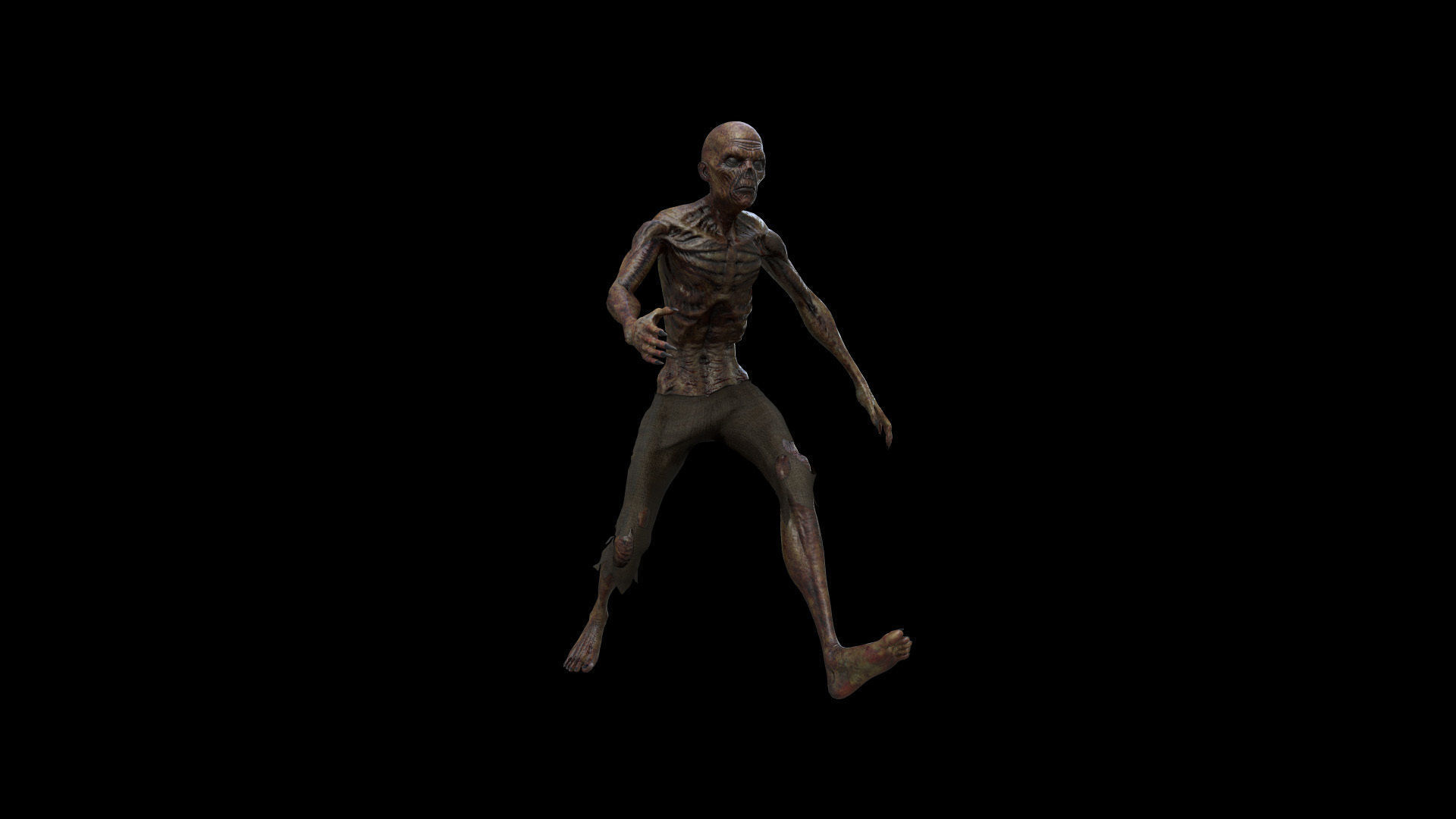 ZOMB04 Zombie Running Animation 3D model_2