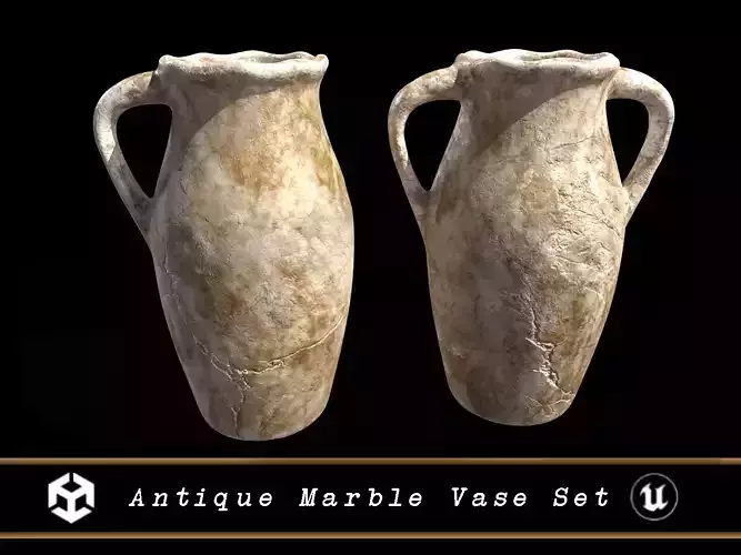 Antique Marble Vase Set