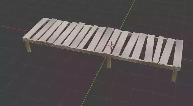 wood dock Low-poly 3D model