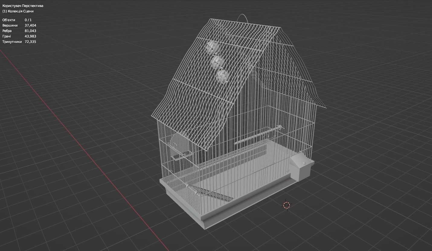 Parrot cage 3D model_8