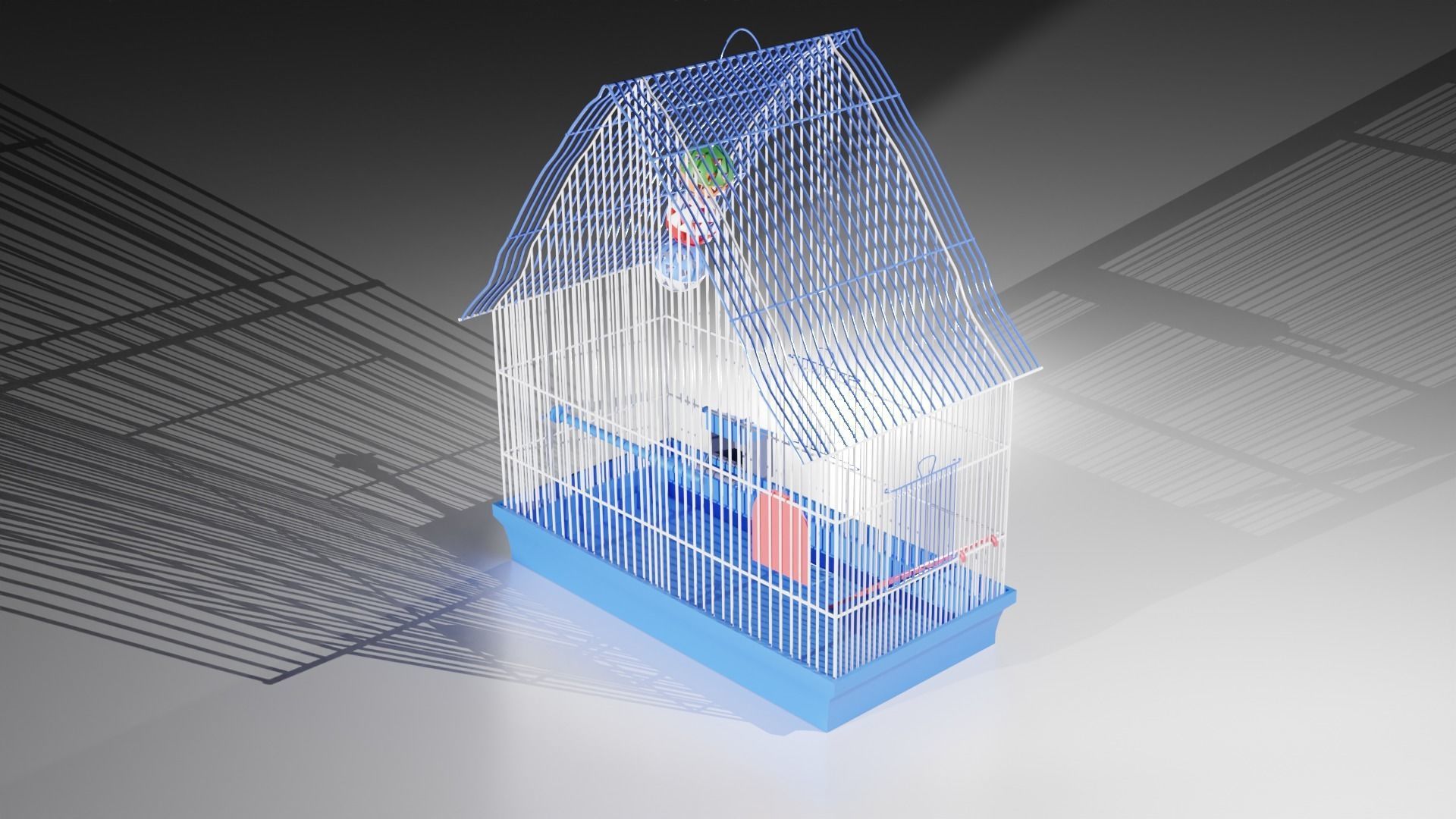 Parrot cage 3D model_2